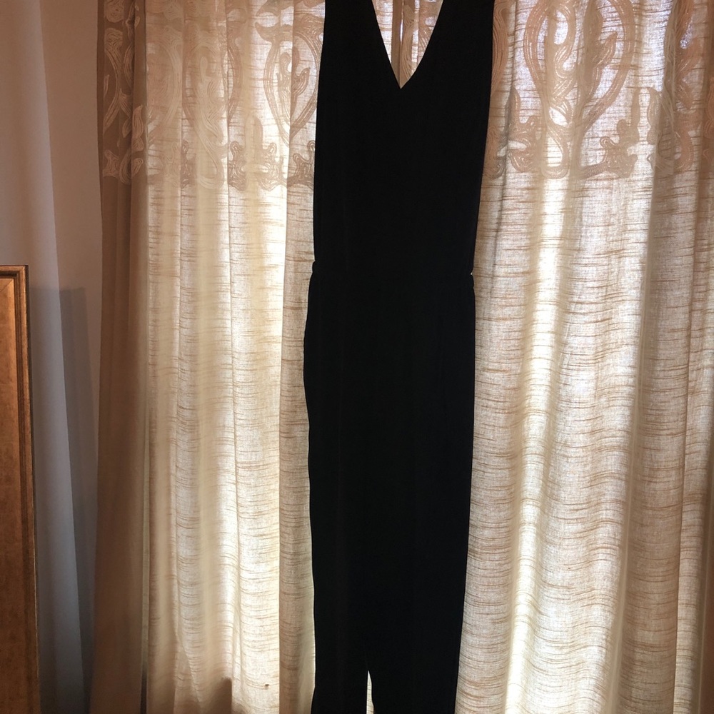 The Loft Black Tie-waist Jumpsuit